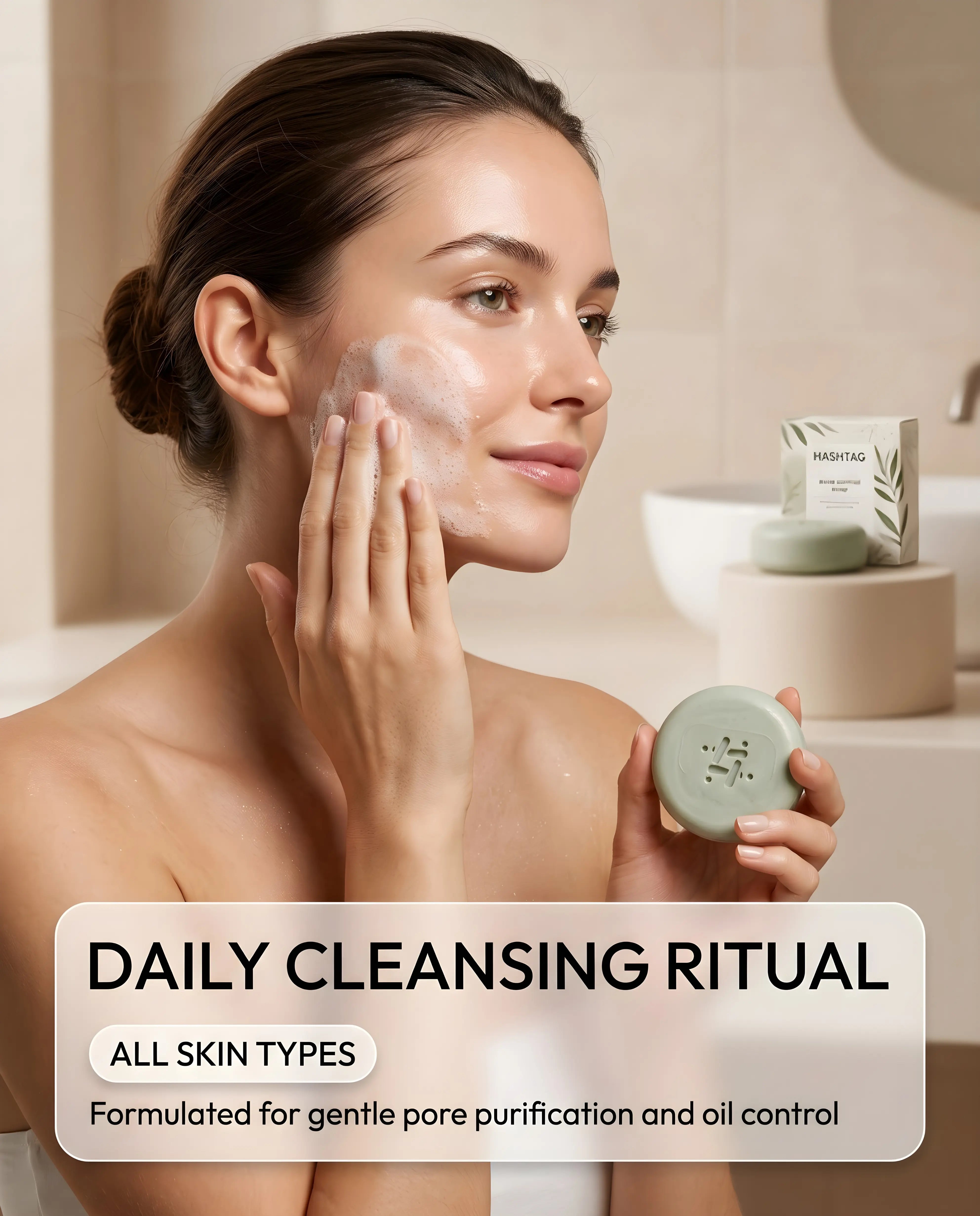 Hashtag Acne Control Soap - Rich Foam Lather Texture