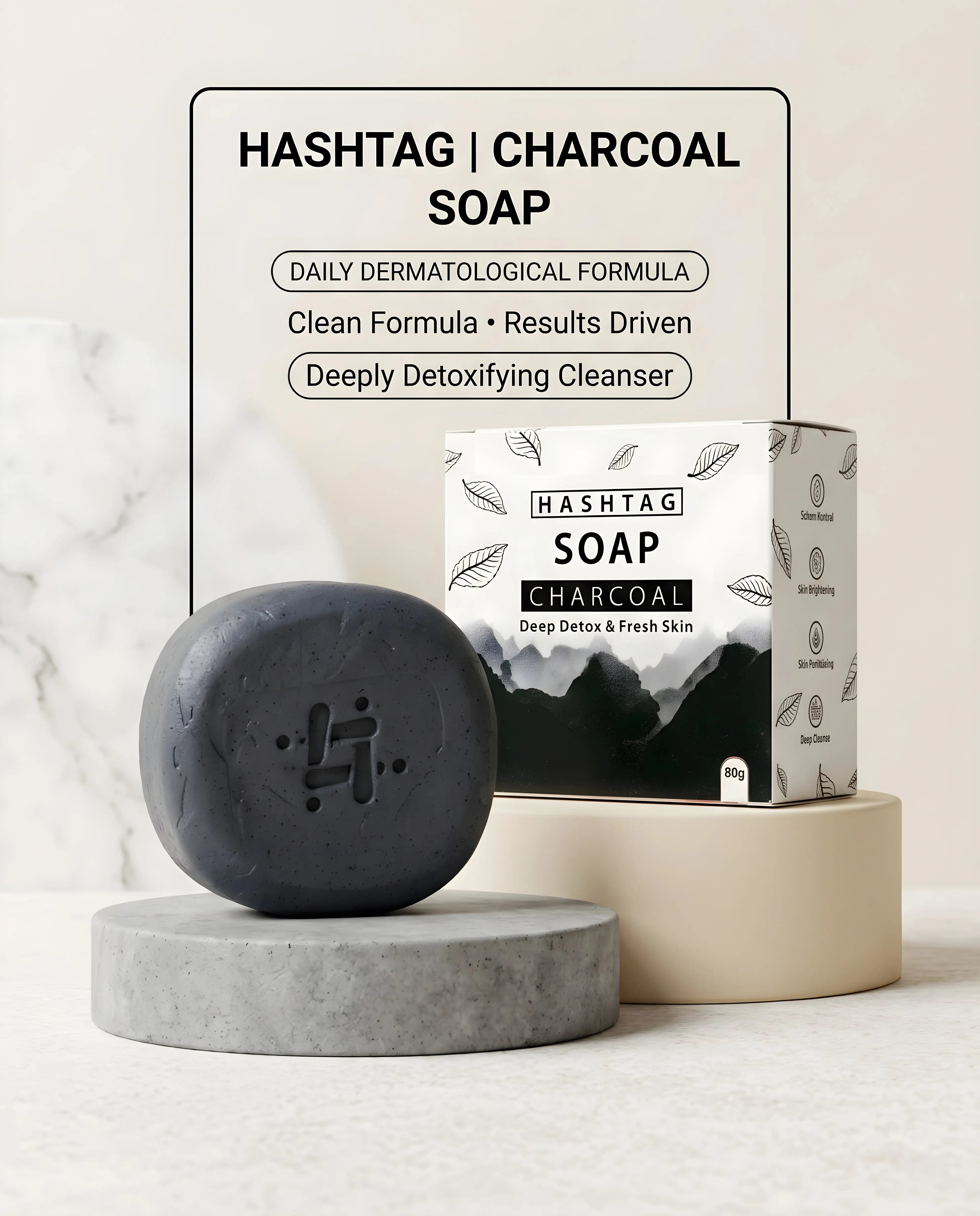 Hashtag Charcoal Soap - Skincare Elevated Results Driven 10MI 70sml